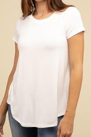 Ebb & Flow Rayon Short Sleeve Top in a Variety of Colors