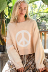 Inner Peace Sweater in Cream/White