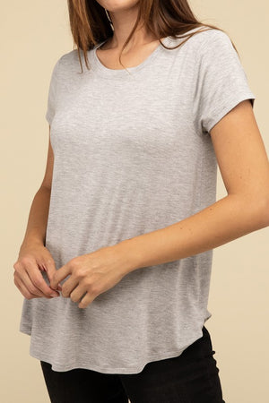 Ebb & Flow Rayon Short Sleeve Top in a Variety of Colors