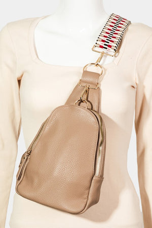 Sling It On Faux Leather Sling Bag in Black, Ivory, & Khaki