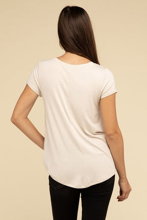 Ebb & Flow Rayon Short Sleeve Top in a Variety of Colors