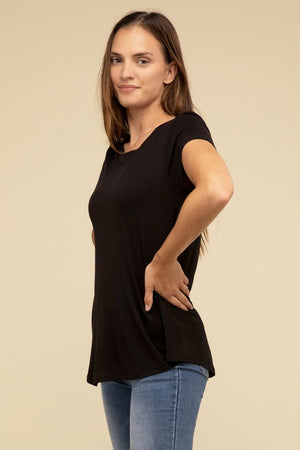 Ebb & Flow Rayon Short Sleeve Top in a Variety of Colors