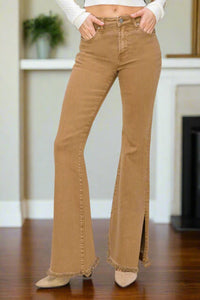 Show Off Your Boots Side Slit Flare Jeans