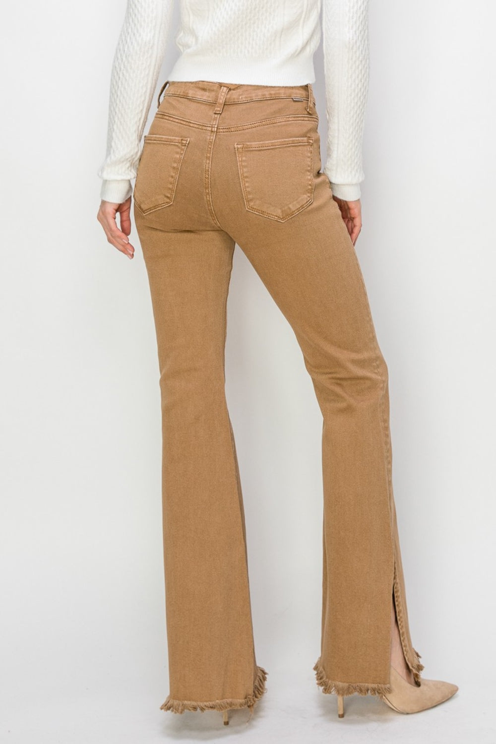 Show Off Your Boots Side Slit Flare Jeans