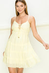 Sunny Vibes Tie Front Tiered Dress