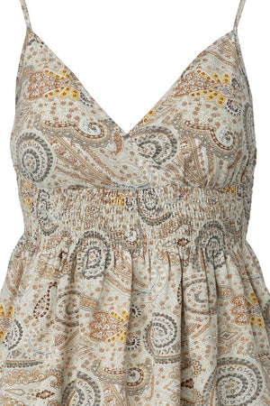 Paisley Print Peplum Cami Top