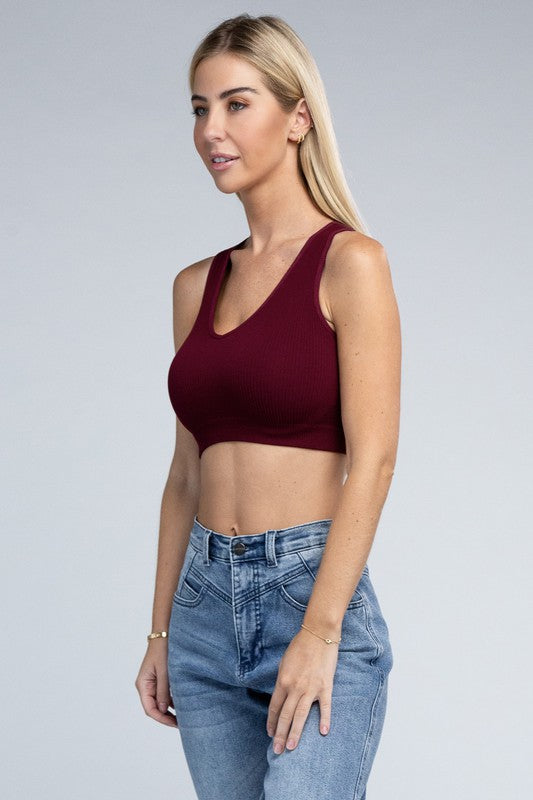 Essential Ribbed Cropped Tank Top in Assorted Colors