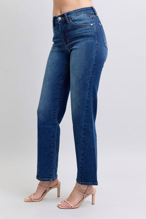 The Seam Dream Ankle Length Straight Jeans in Medium Wash