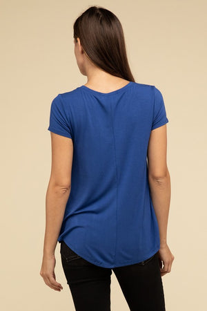 Ebb & Flow Rayon Short Sleeve Top in a Variety of Colors