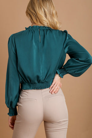 Bowed & Beautiful Blouse in Deep Teal