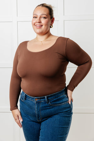 Simply Seamless Reversible Top in Coffee