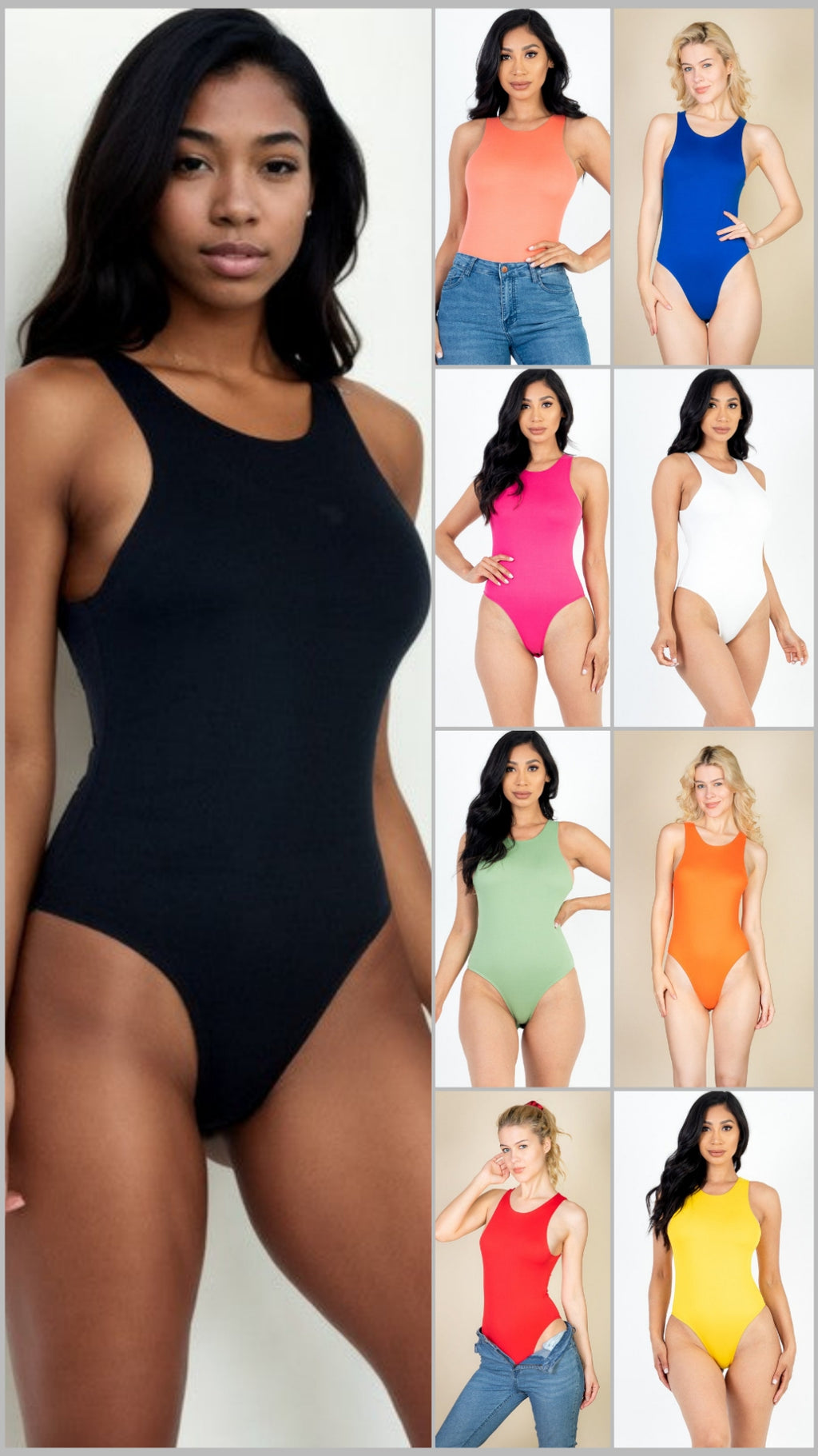 Easy Style Tank Bodysuit in a Variety of Colors