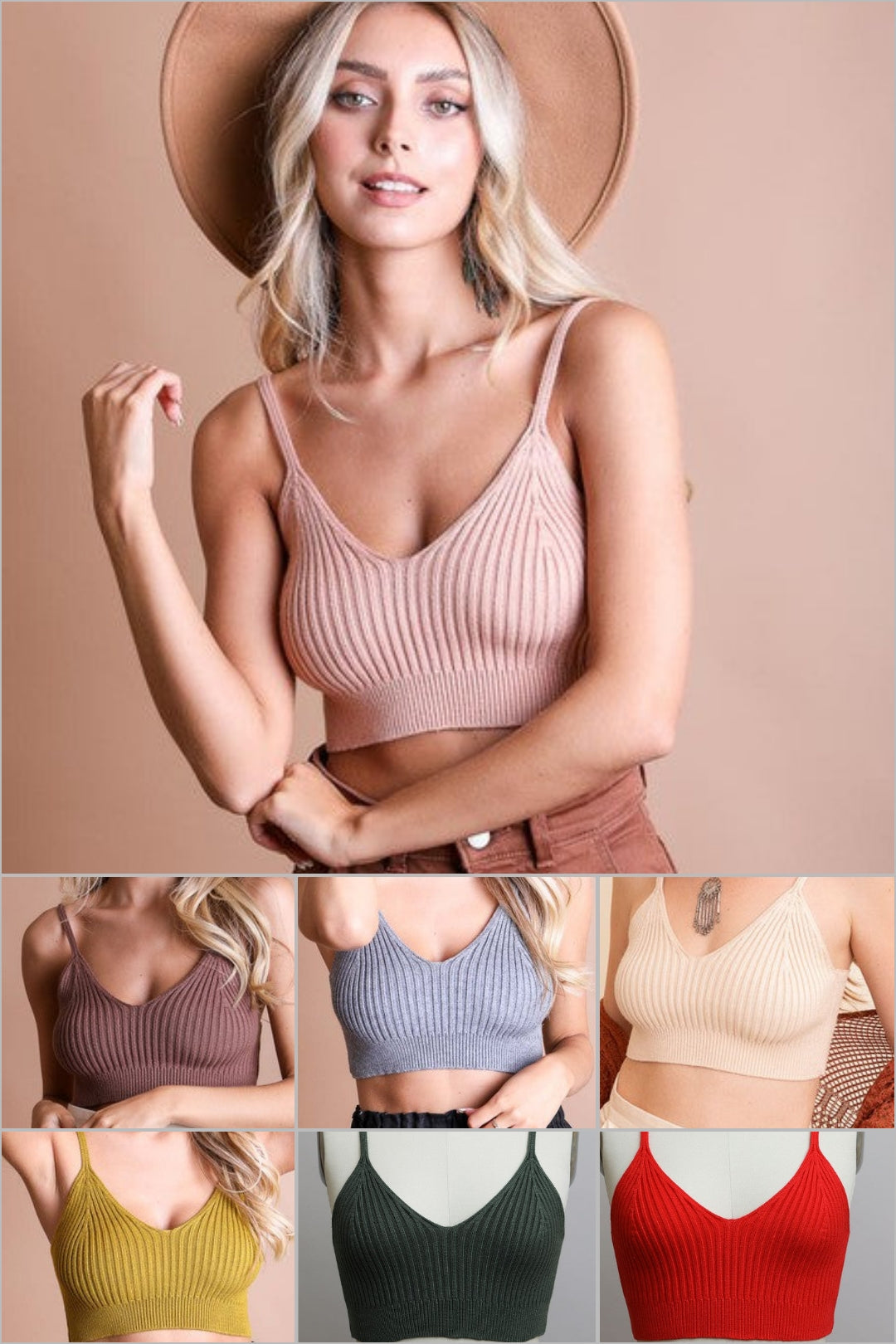 Relax & Unwind Contour Ribbed Brami Top in Assorted Colors