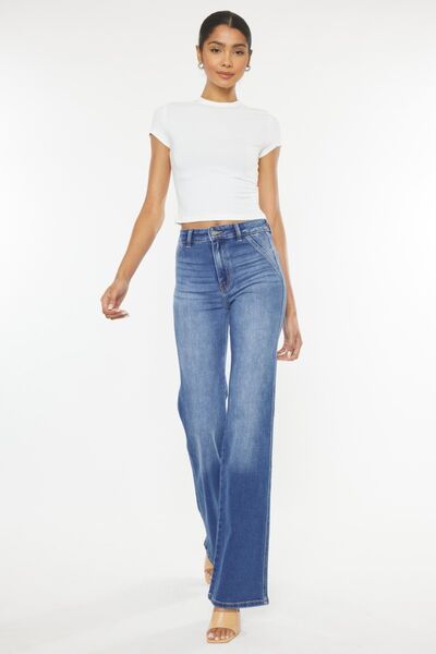 Dulcea Uber High Rise Flare Jeans in Medium Wash