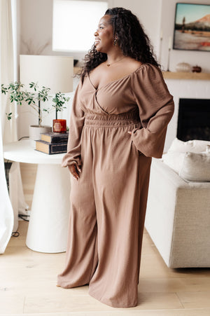 Zeina Long Sleeve Wide Leg Jumpsuit