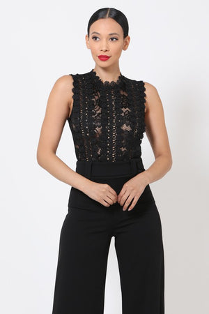 Graced with Lace Bodysuit in Black