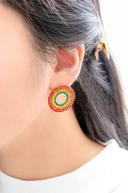 Circle of Love Rhinestone Earrings