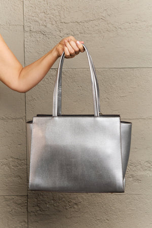 Renny 3-Piece Satchel Bag Set in Silver & Gold