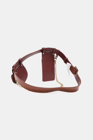 Ariella Belt Bag in Black, Chestnut, Olive & Red