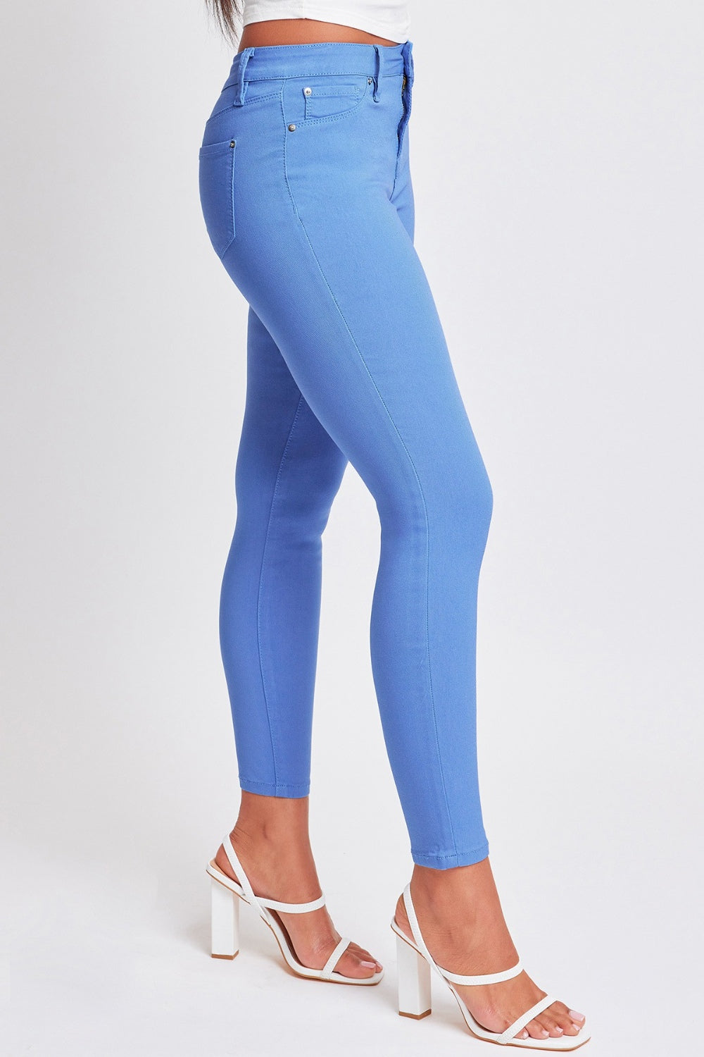 Blisse Hyperstretch Mid-Rise Skinny Pants in Blue