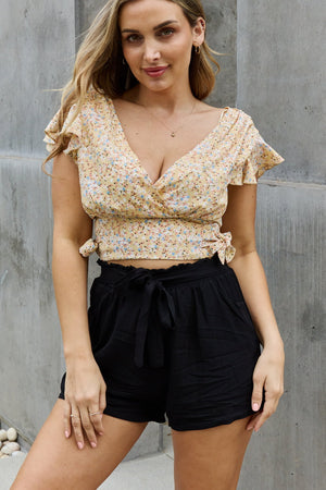 Your Hidden Gem Floral Printed Cropped Blouse
