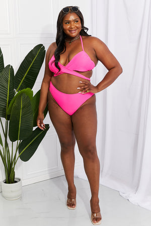 Summer Splash Halter Bikini Set in Pink