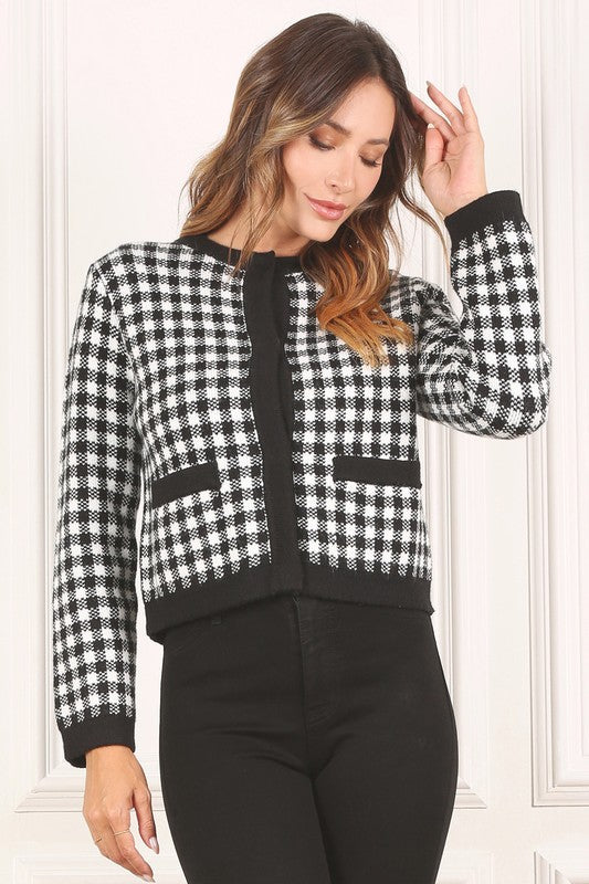 Checkmate Knitted Jacket