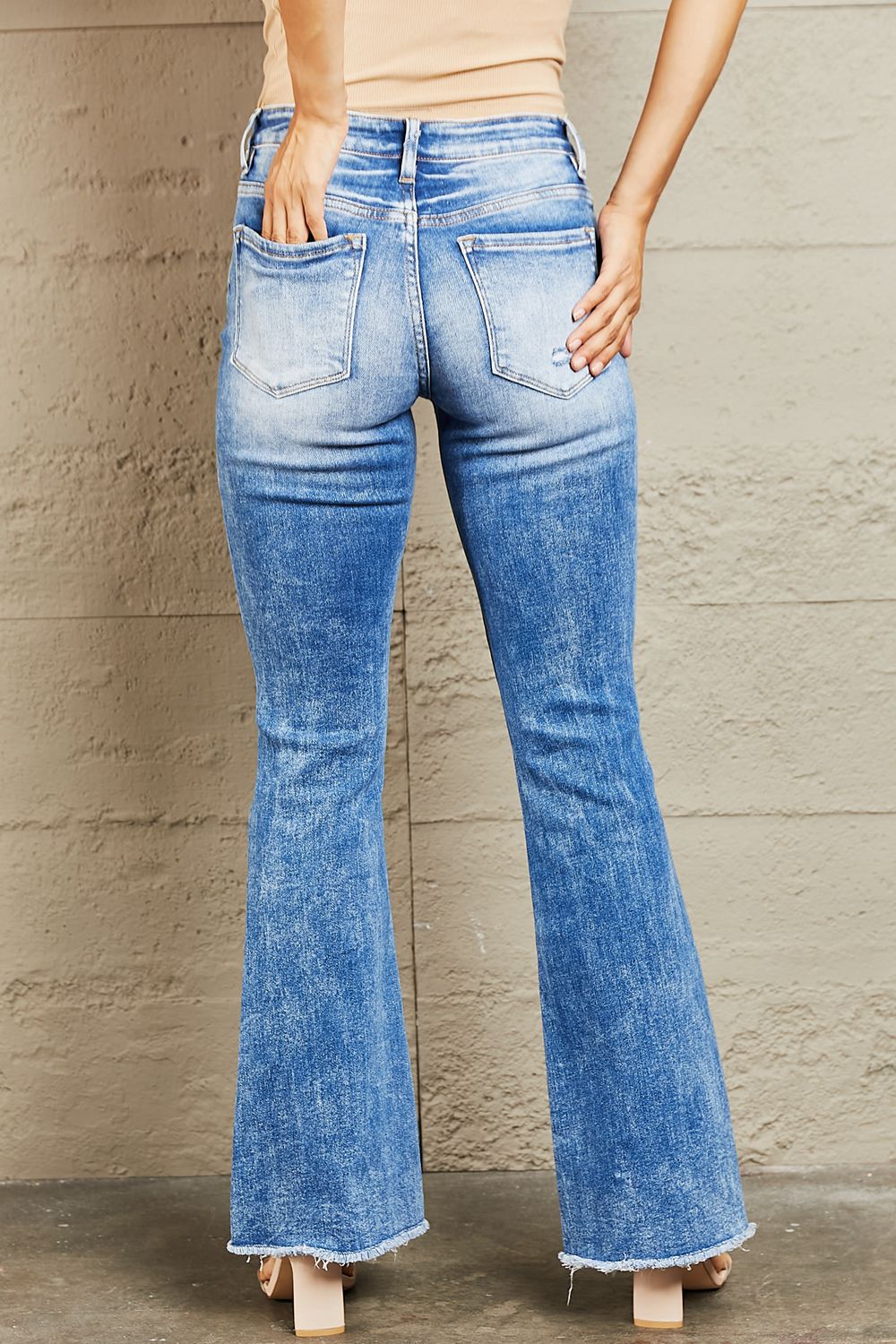 Sydney Mid Rise Bootcut Jeans in Medium Wash