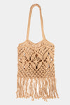 Tropical Getaway Woven Tassel Handbag
