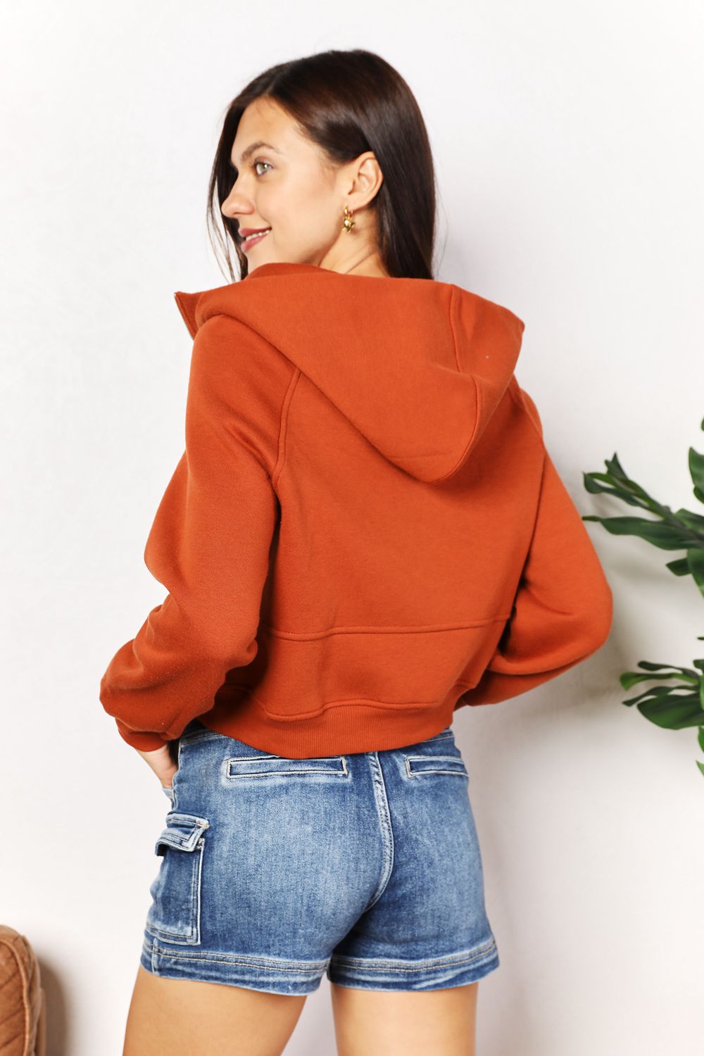 Perfectly Cropped Hoodie in Ochre