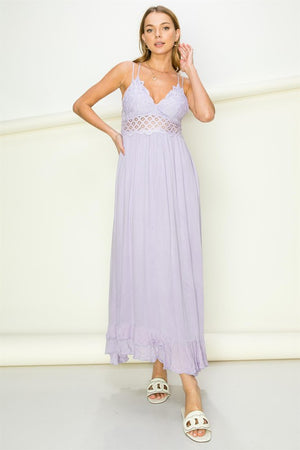So In Love Lace Bustier Maxi Dress