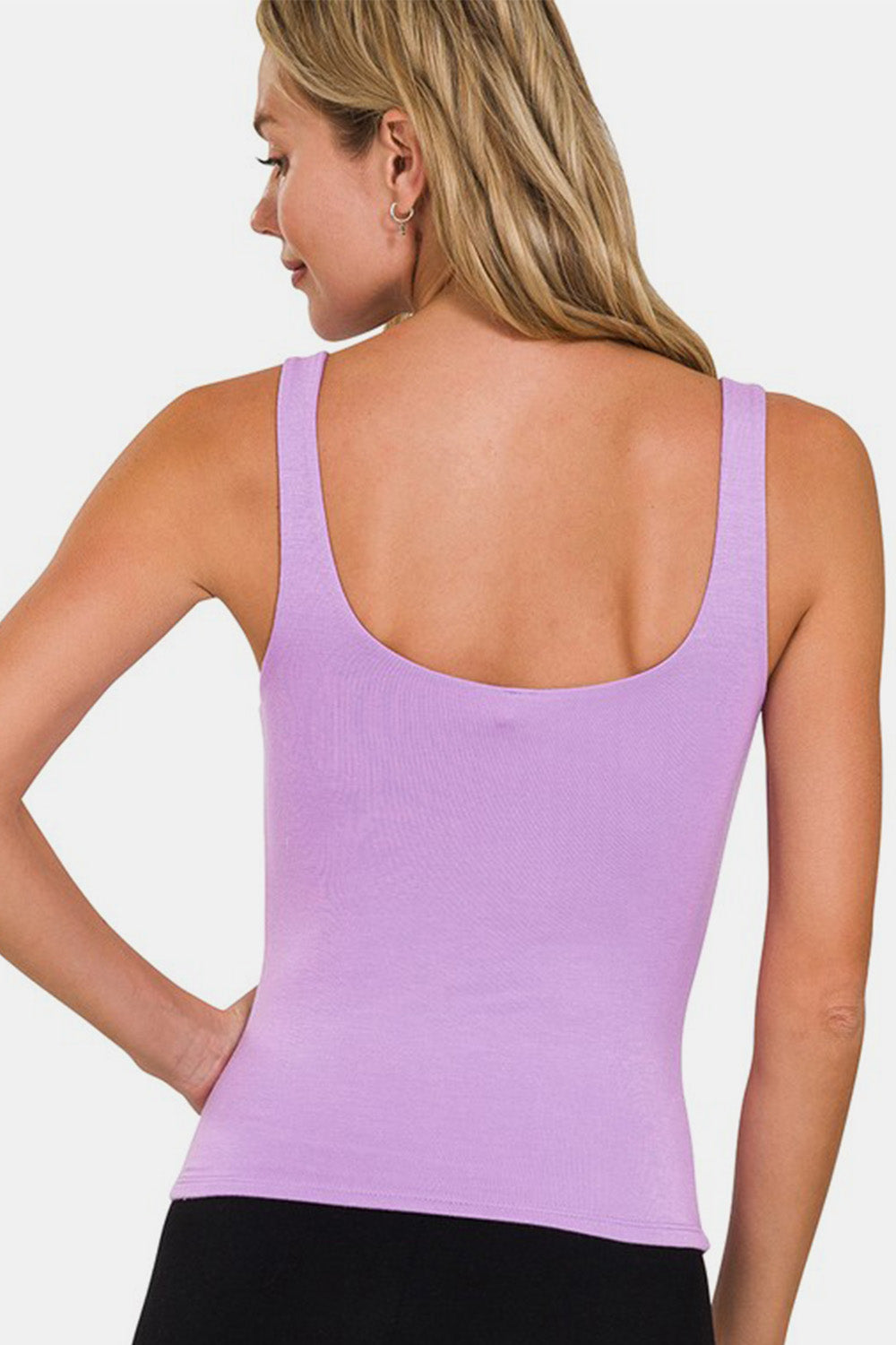 Lydie Slim Tank Top in Bright Lavender