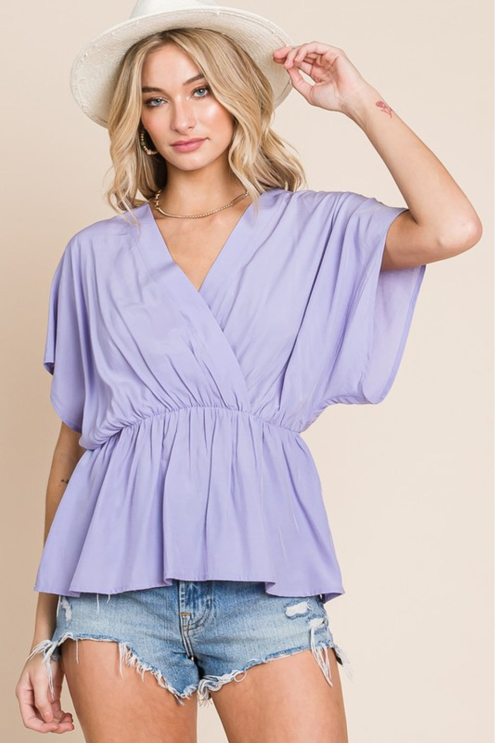 Tanya Kimono Sleeve Top in Lavender