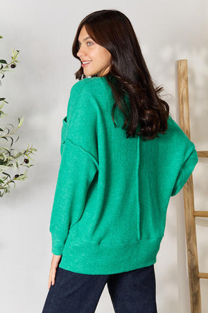Seams to Me Sweater in Kelly Green