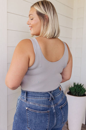 Simple Life Bodysuit in Grey