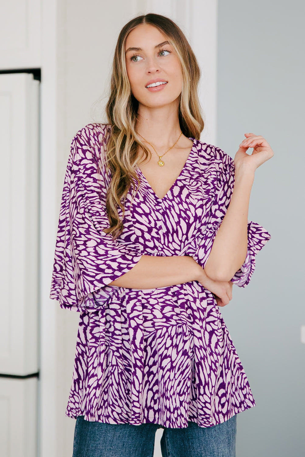 Purple Haze Peplum Top