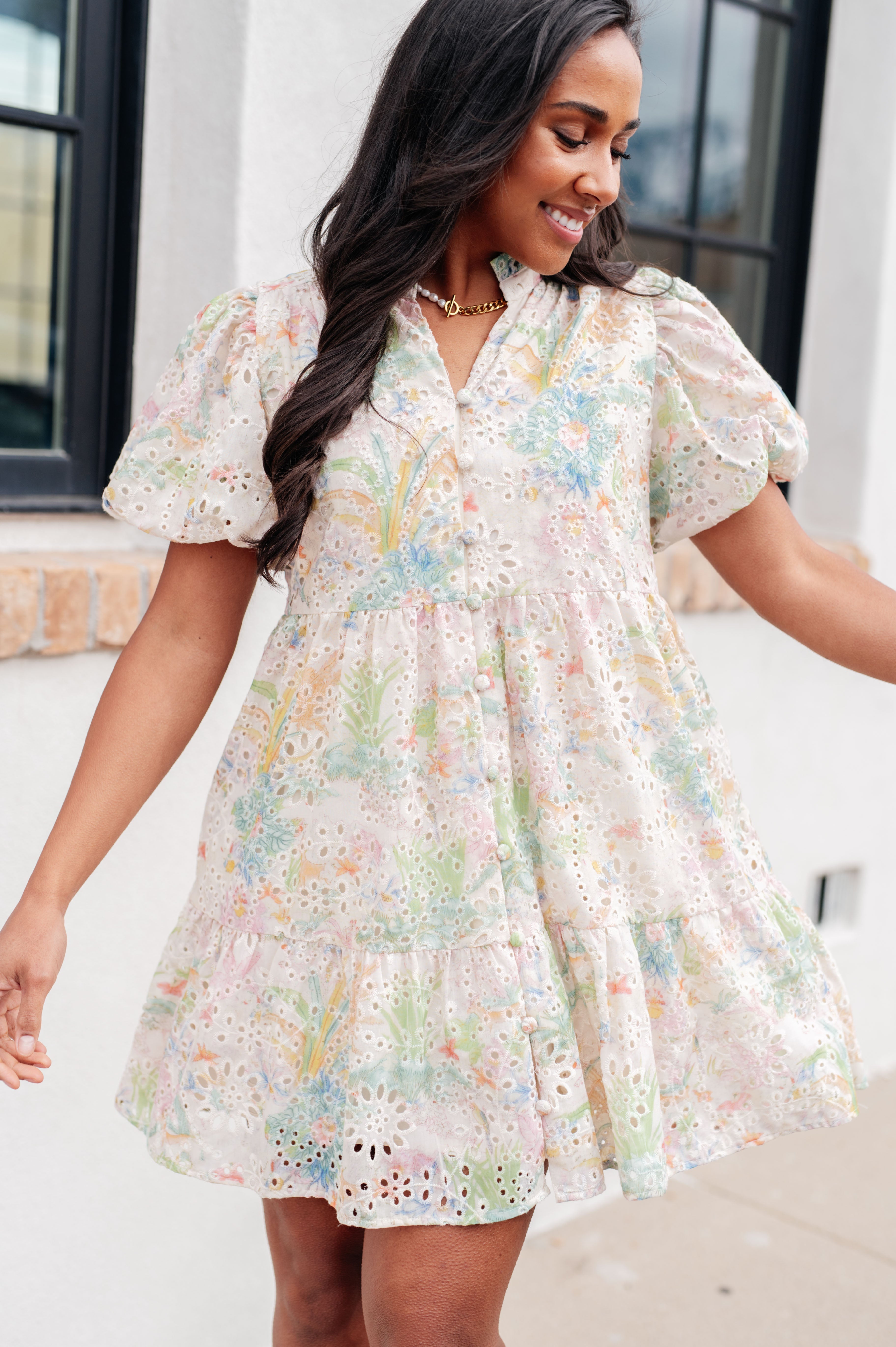 Tea Time Eyelet Dress