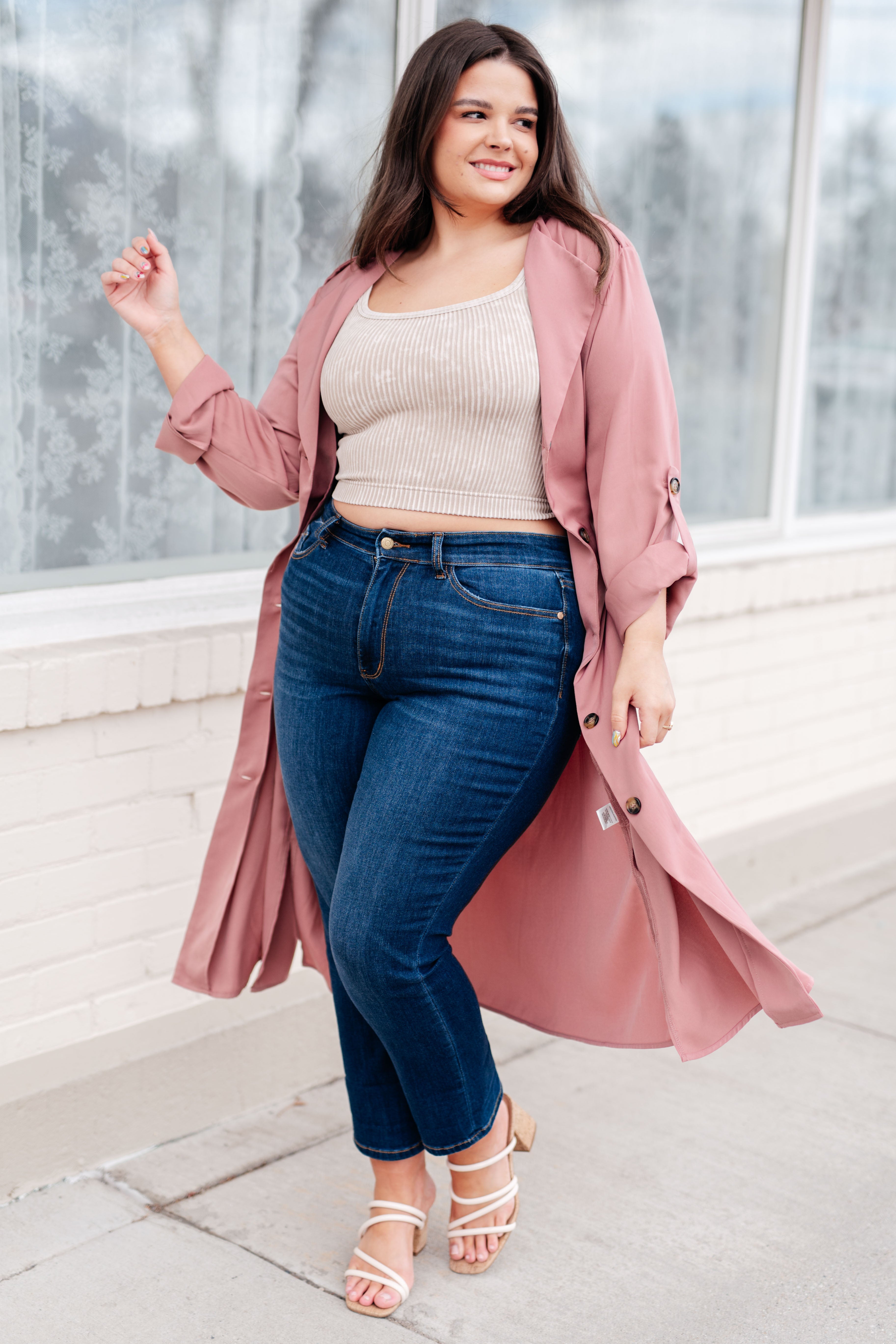 Step into Spring Jacket in Dusty Mauve