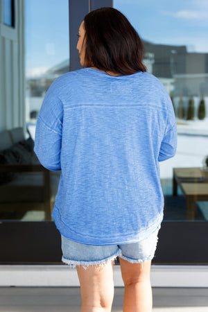 Float Your Boat Long Sleeve Top in Blue