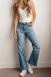 Raina Raw Edge Wide Leg Jeans