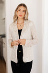 Get Your Glam On Sequin Blazer in Silver
