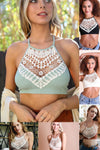 Carrie Crochet Lace Bralette in Sage, Black, Ivory, Rust, Blush & Mocha