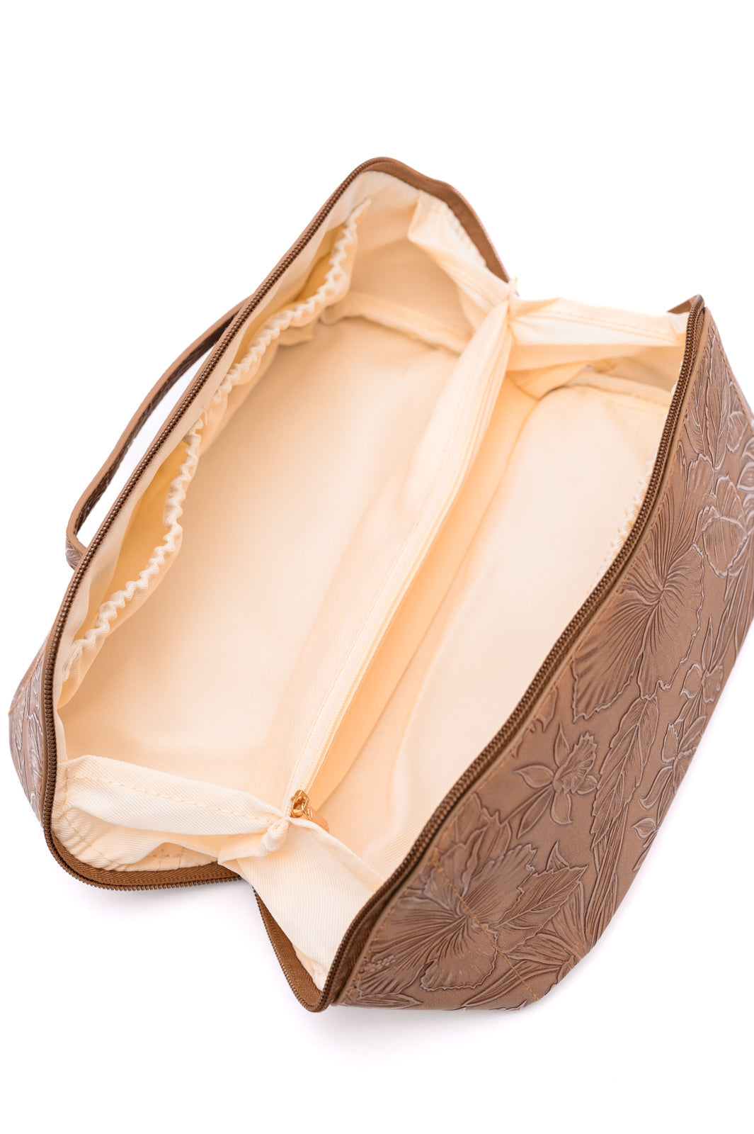 Current Obsession Capacity Cosmetic Bag in Tan
