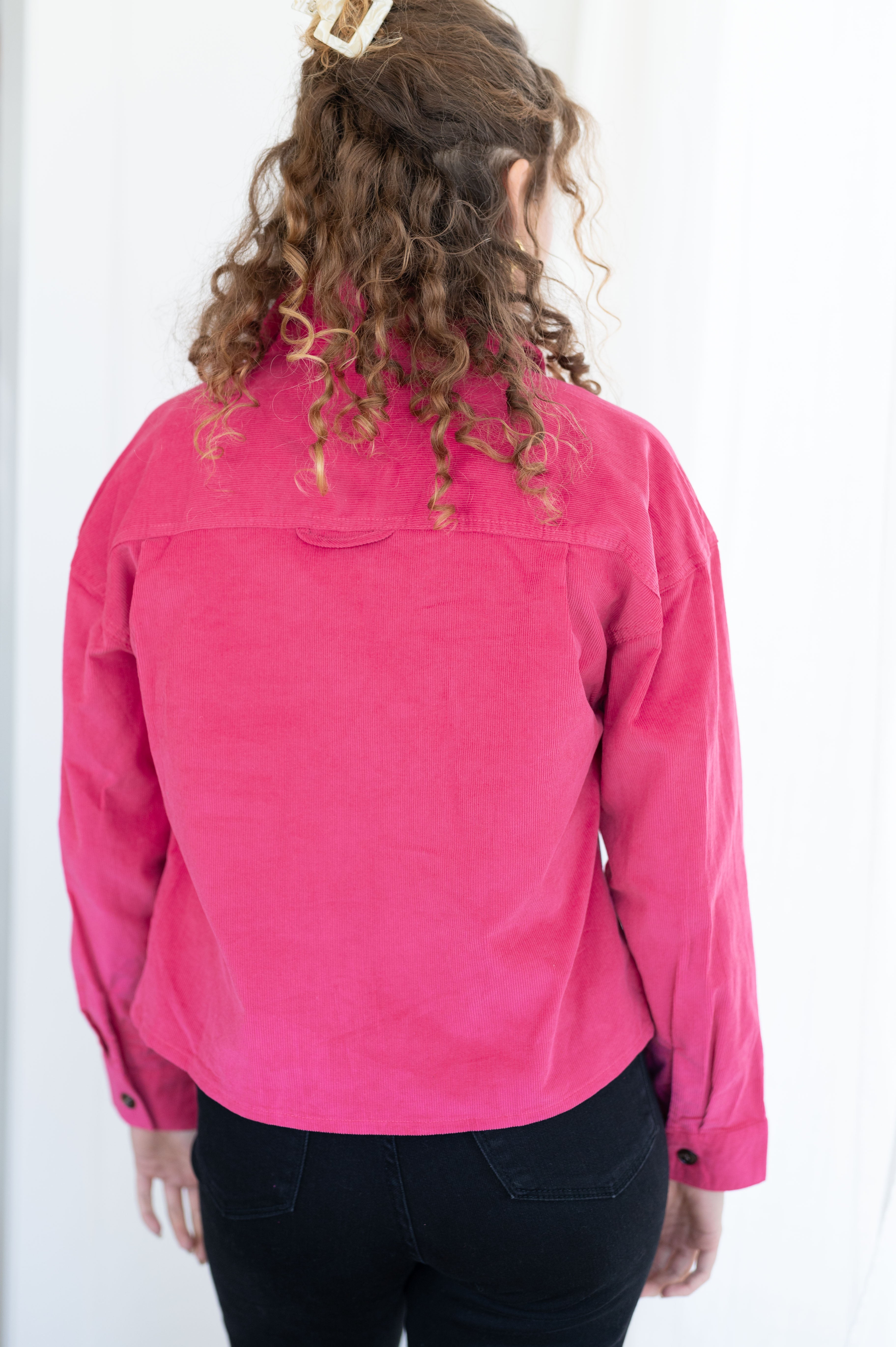 Palma Corduroy Jacket in Pink