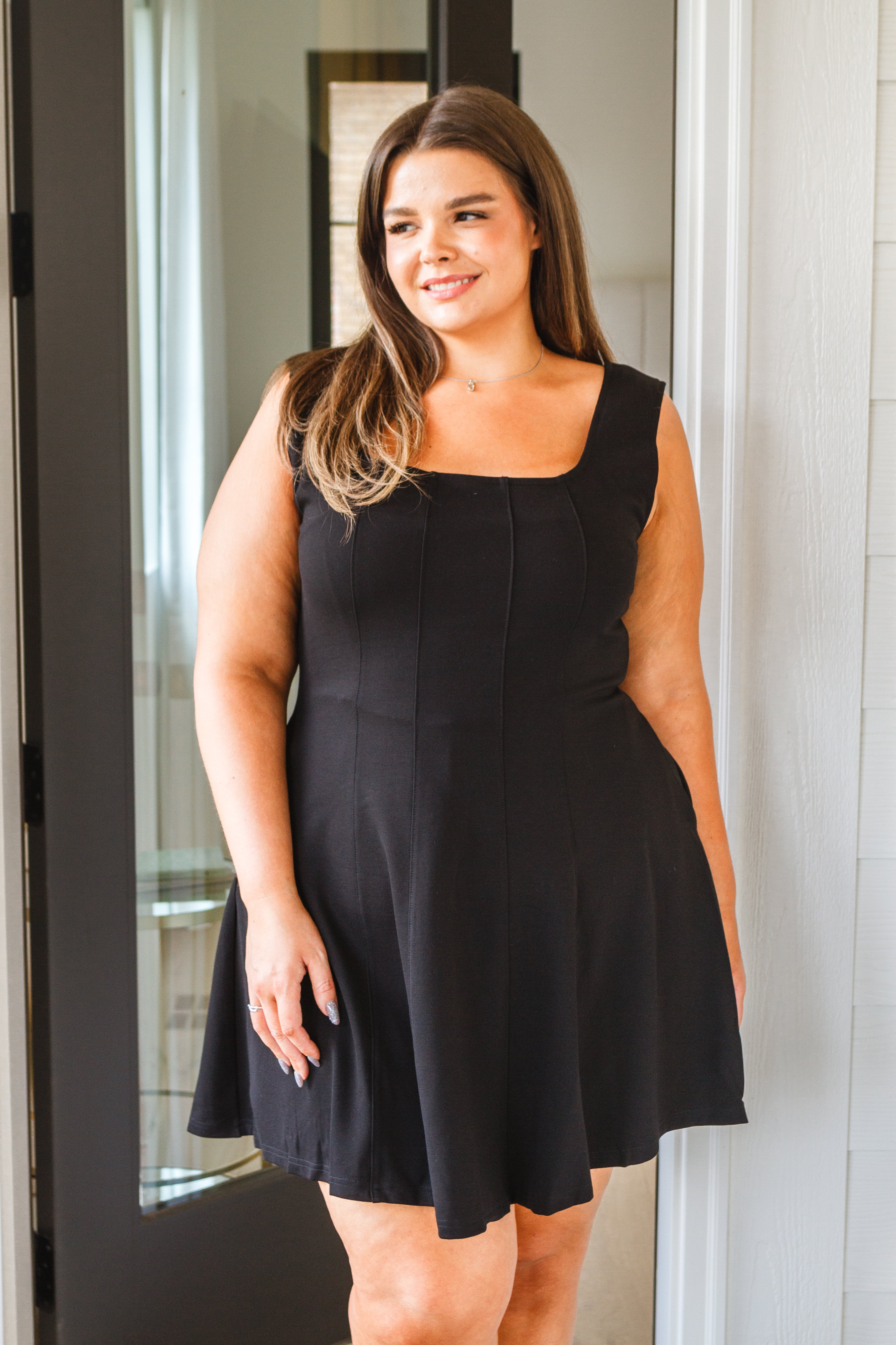 Elizabeth Skater Dress in Black