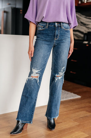 Straight Outta 90's Straight Jeans in Dark Wash