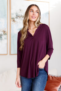 Nicolette Top in Dark Magenta