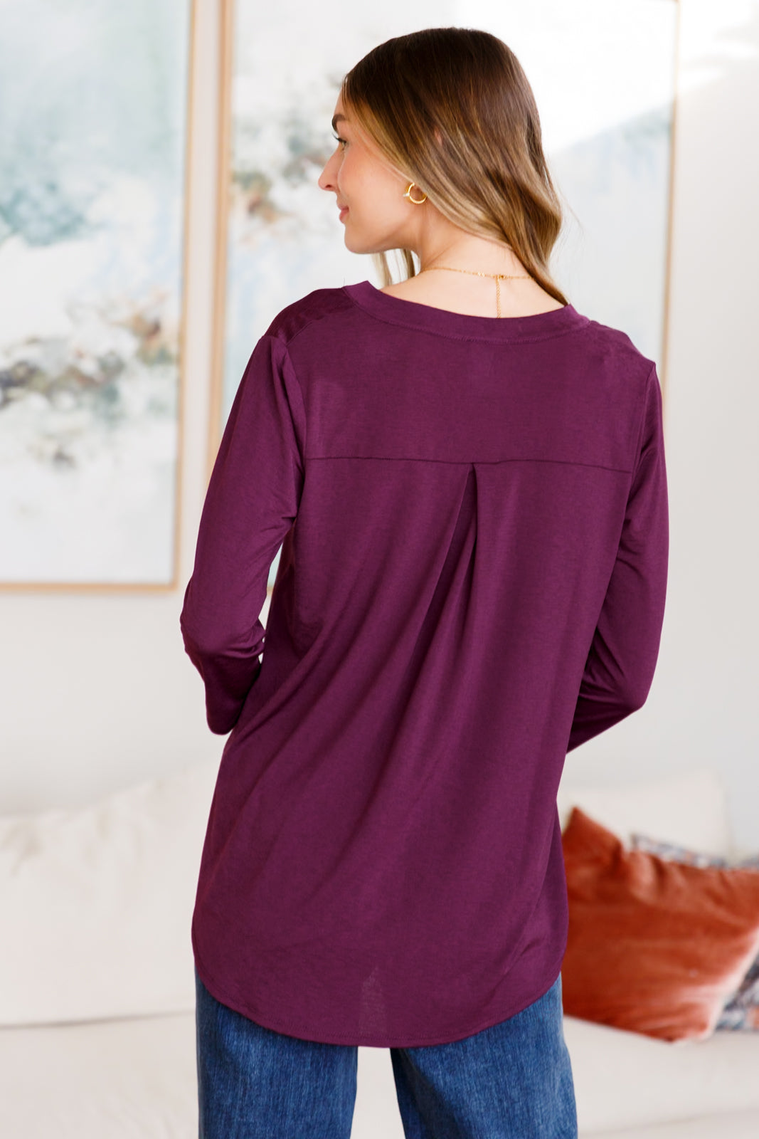 Nicolette Top in Dark Magenta