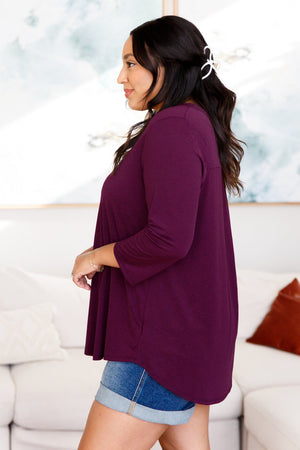 Nicolette Top in Dark Magenta