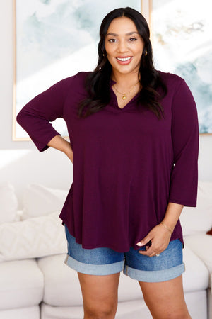 Nicolette Top in Dark Magenta